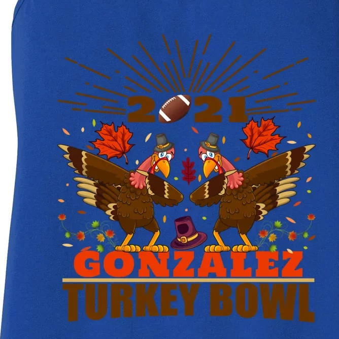 Gonzalez Matching Thanksgiving Outfits Dabbing Turkey Bowl Cool Gift Women's Racerback Tank