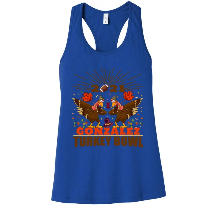 Gonzalez Matching Thanksgiving Outfits Dabbing Turkey Bowl Cool Gift Women's Racerback Tank