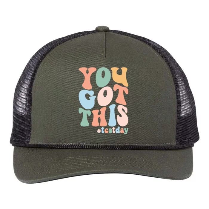 Groovy Motivational Testing Day Teacher Student You Got This Retro Rope Trucker Hat Cap