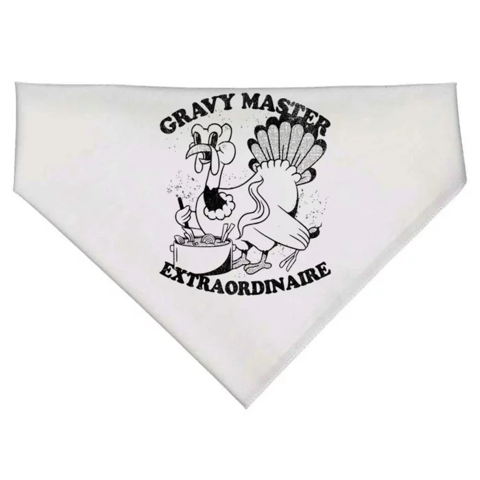 Gravy Master Thanksgiving Turkey Retro Vintage Food Family Funny Gift USA-Made Doggie Bandana