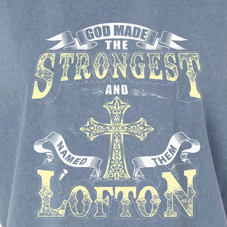 God Made The Stronggest And Named Them Lofton Garment-Dyed Women's Muscle Tee