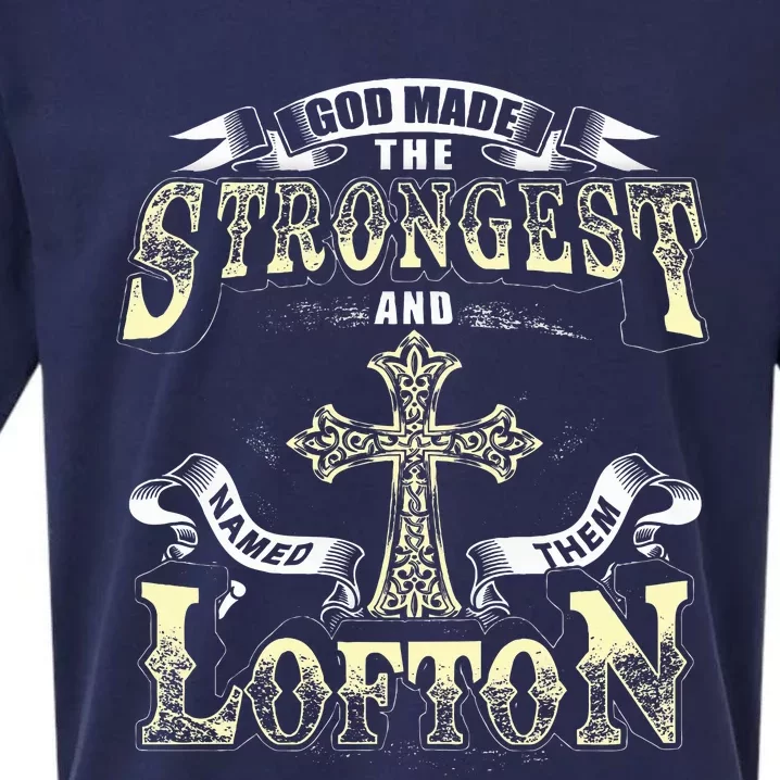 God Made The Stronggest And Named Them Lofton Sueded Cloud Jersey T-Shirt