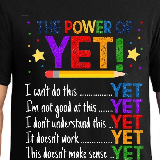 Growth Mindset Teacher Kindness Power Of Yet Inspirational Pajama Set