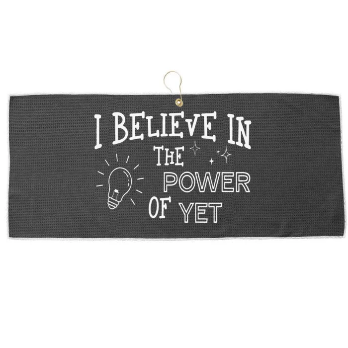 Growth Mindset Teacher I Believe In The Power Of Yet Large Microfiber Waffle Golf Towel