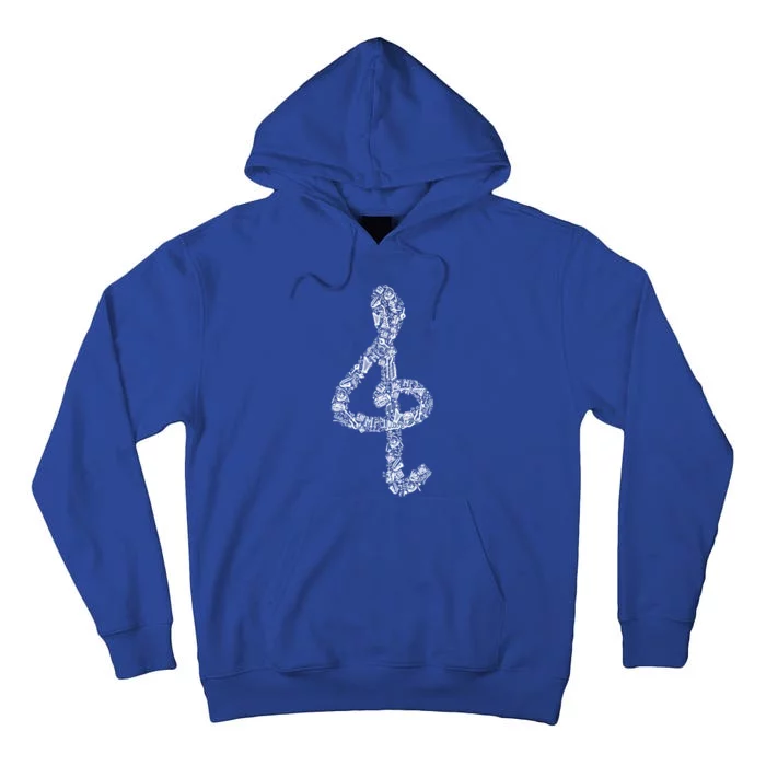 Ggiftclef Music Treble Clef Gift For Musicians And Music Teachers Gift Tall Hoodie