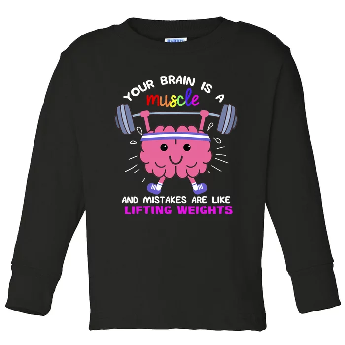 Growth Mindset Teacher, Inspirationals Toddler Long Sleeve Shirt