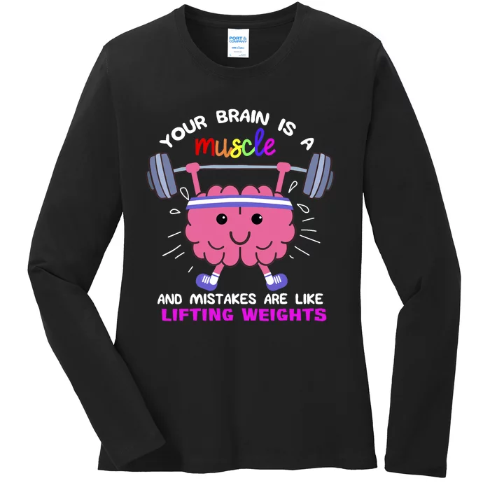 Growth Mindset Teacher, Inspirationals Ladies Long Sleeve Shirt