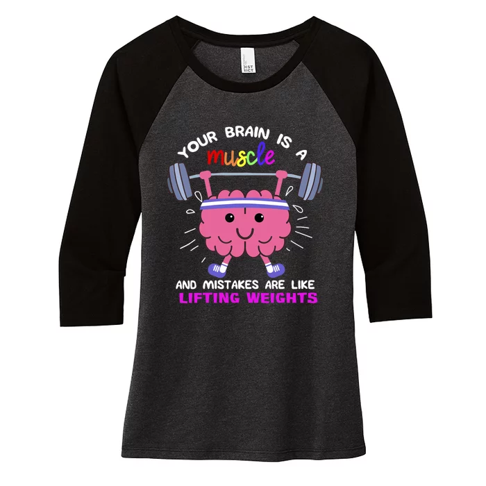 Growth Mindset Teacher, Inspirationals Women's Tri-Blend 3/4-Sleeve Raglan Shirt