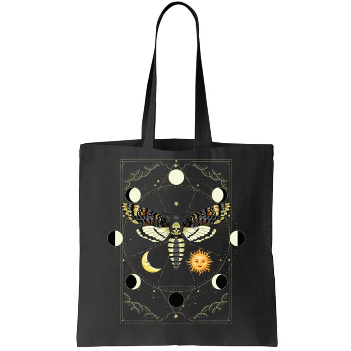 Goth Moth Tarot Card Moth Tote Bag