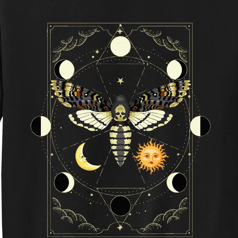 Goth Moth Tarot Card Moth Tall Sweatshirt