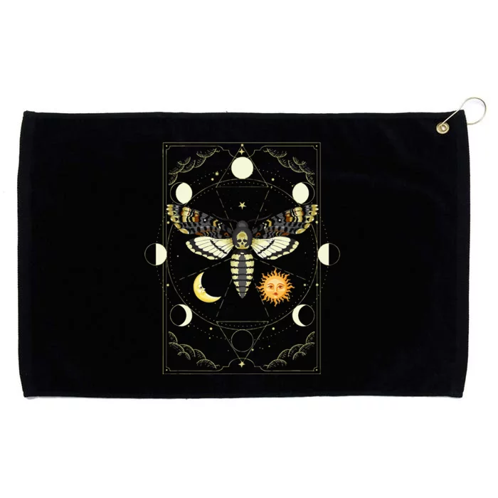 Goth Moth Tarot Card Moth Grommeted Golf Towel