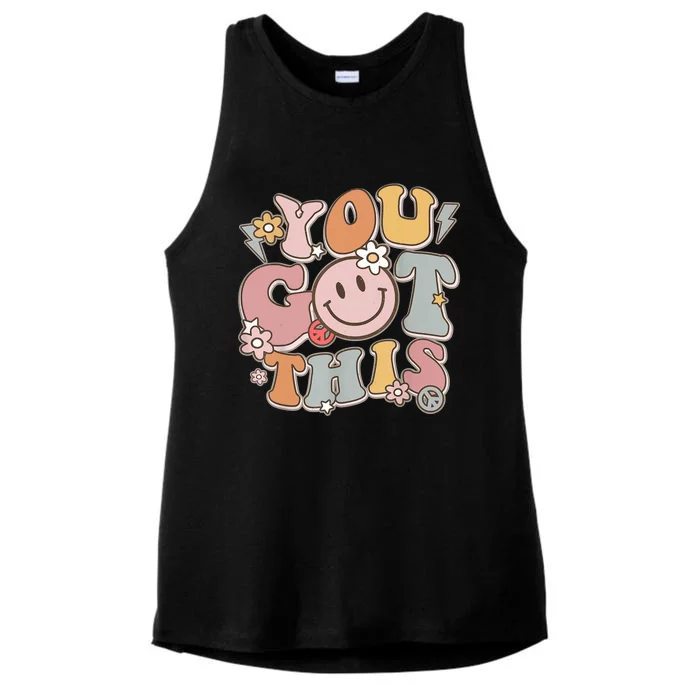 Groovy Motivational Testing Day Teacher Student You Got This Ladies Tri-Blend Wicking Tank