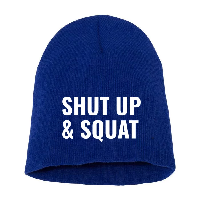 Gym Motivation To Do Squats Gift Short Acrylic Beanie