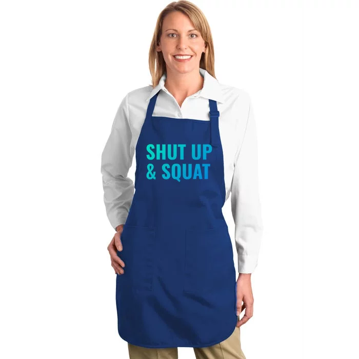 Gym Motivation To Do Squats Gift Full-Length Apron With Pocket