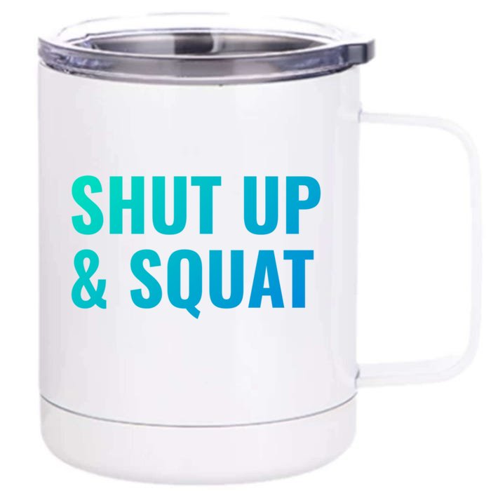 Gym Motivation To Do Squats Gift Front & Back 12oz Stainless Steel Tumbler Cup