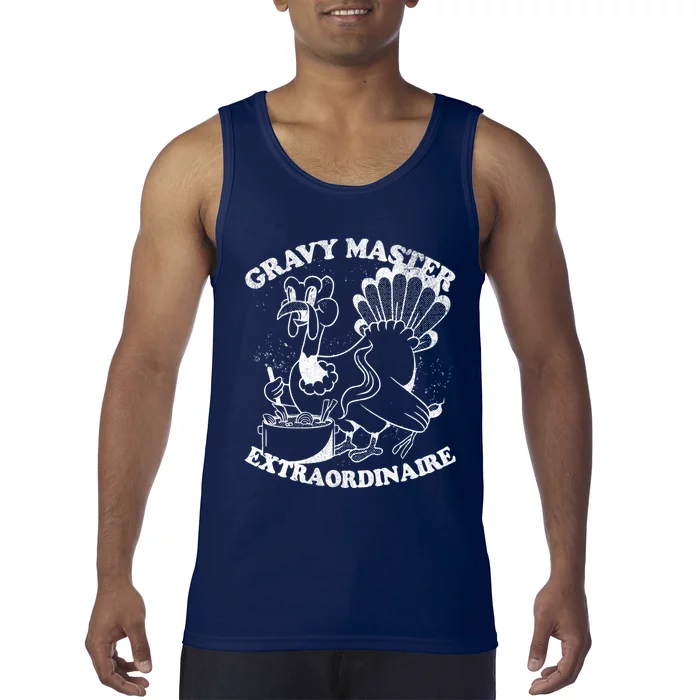 Gravy Master Thanksgiving Turkey Retro Vintage Food Family Tank Top