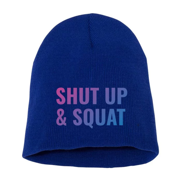 Gym Motivation To Do Squats Gift Short Acrylic Beanie