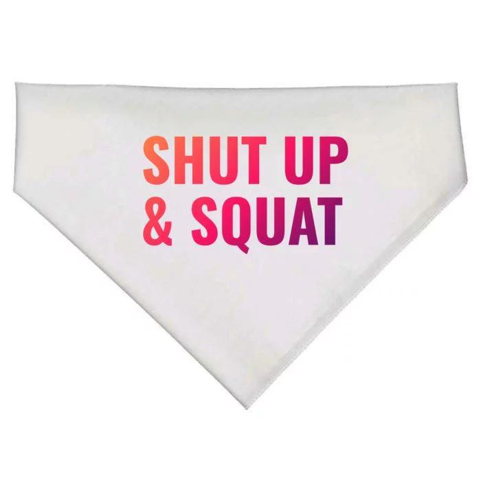 Gym Motivation To Do Squats Gift USA-Made Doggie Bandana