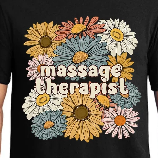 Groovy Massage Therapist Flowers Massage Therapy Pajama Set