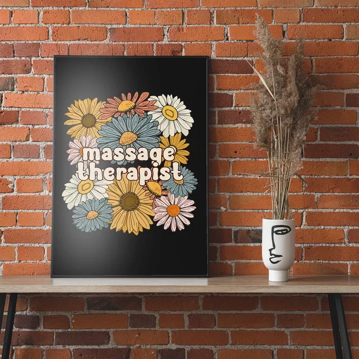 Groovy Massage Therapist Flowers Massage Therapy Poster