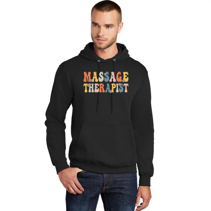 Groovy Massage Therapist Muscle Massage Therapy Squad Tall Hoodie