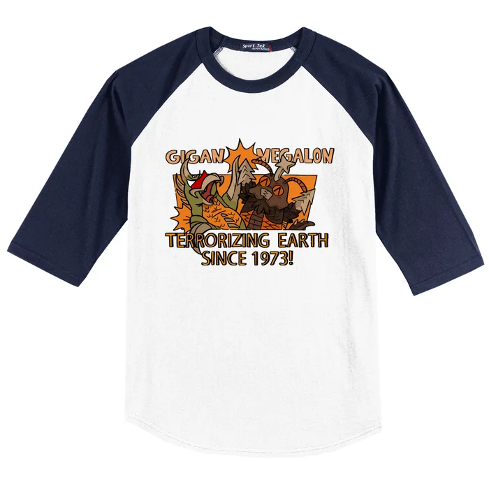 Gigan Megalon Terrorizing Earth Since 1973 Baseball Sleeve Shirt