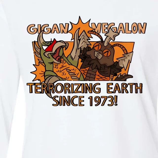 Gigan Megalon Terrorizing Earth Since 1973 Womens Cotton Relaxed Long Sleeve T-Shirt