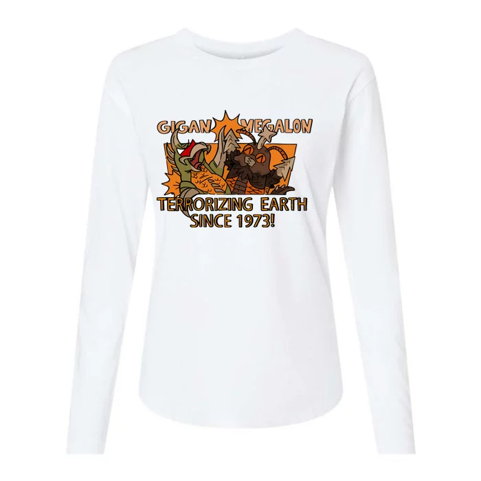 Gigan Megalon Terrorizing Earth Since 1973 Womens Cotton Relaxed Long Sleeve T-Shirt