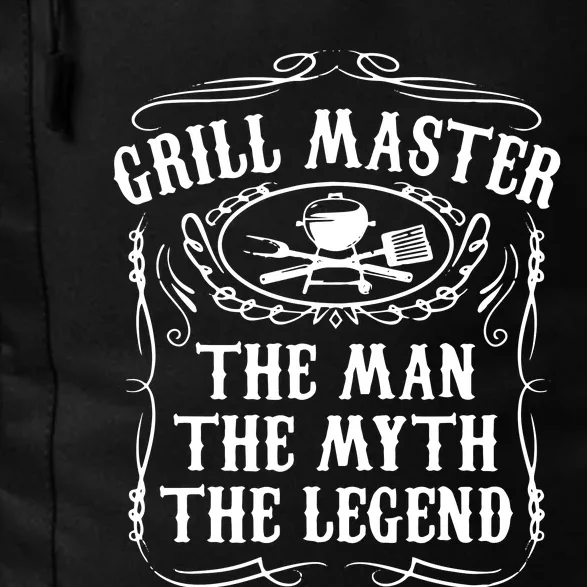 Grill Master The Man The Myth Legend Funny BBQ Smoker Daily Commute Backpack