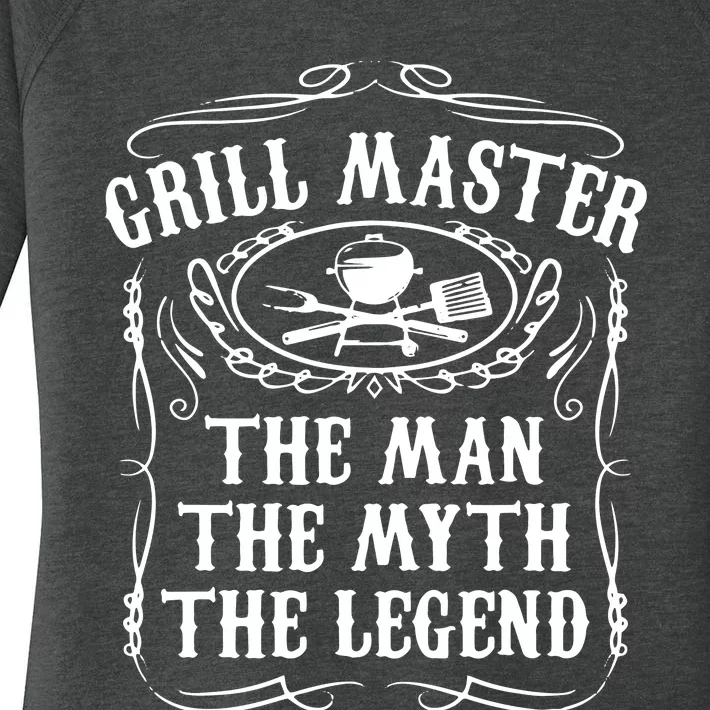 Grill Master The Man The Myth Legend Funny BBQ Smoker Women's Perfect Tri Tunic Long Sleeve Shirt