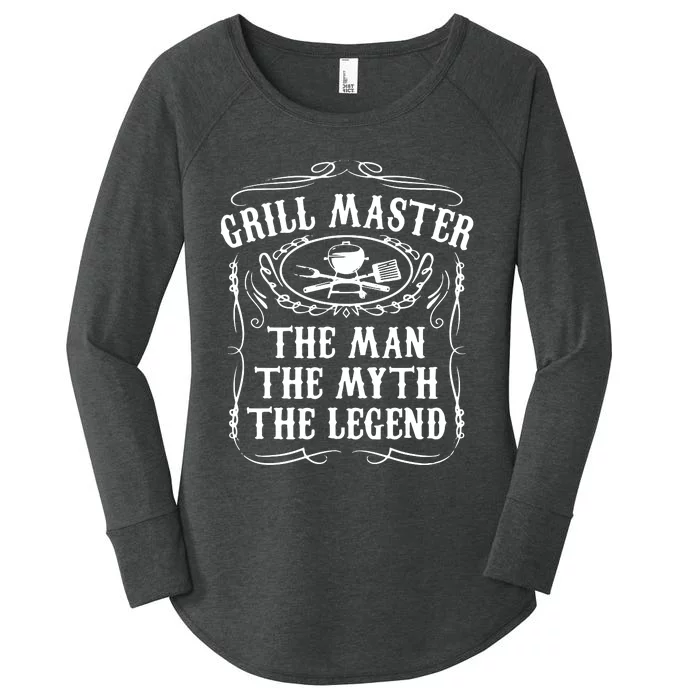 Grill Master The Man The Myth Legend Funny BBQ Smoker Women's Perfect Tri Tunic Long Sleeve Shirt