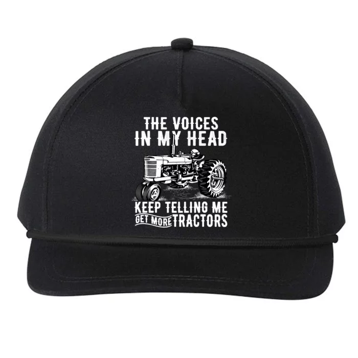 Get More Tractors Funny Quotes Tractors Driver Farmer Gifts Snapback Five-Panel Rope Hat