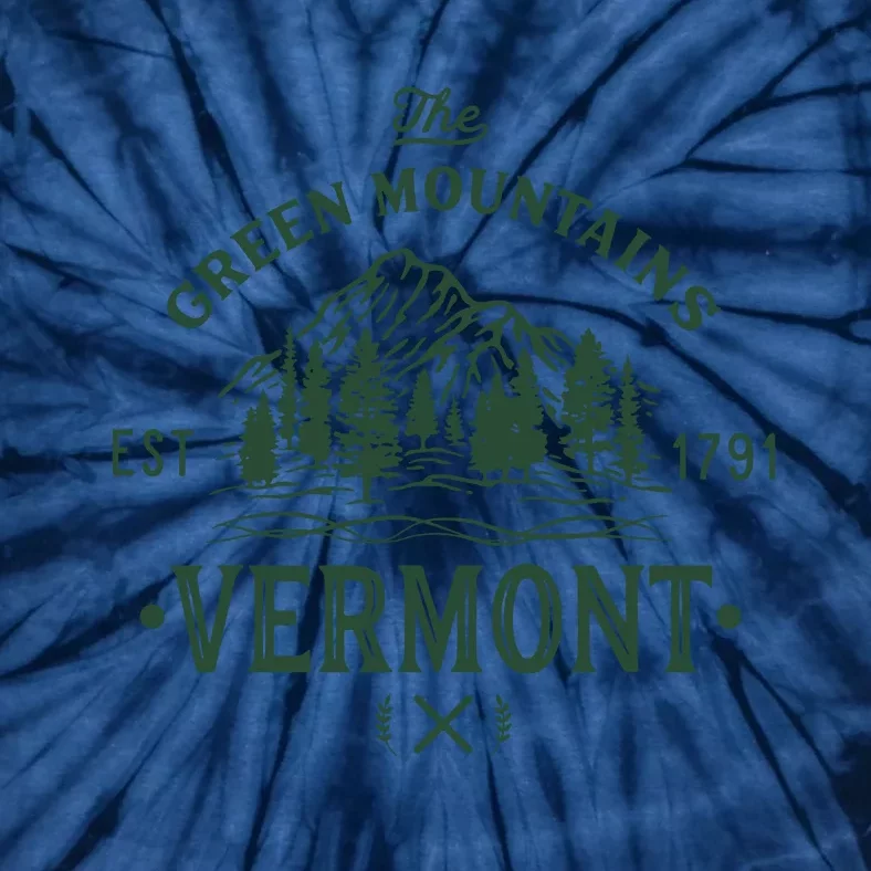 Green Mountains Vermont Vacation Tie-Dye T-Shirt