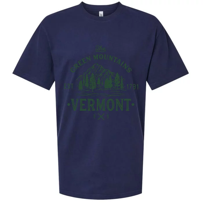 Green Mountains Vermont Vacation Sueded Cloud Jersey T-Shirt