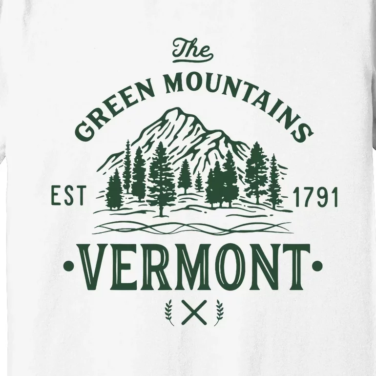 Green Mountains Vermont Vacation Premium T-Shirt