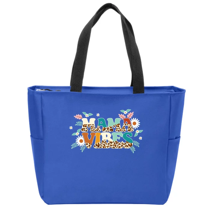 Groovy Mama Vibes Gift Matching Family MotherS Day Gift Zip Tote Bag