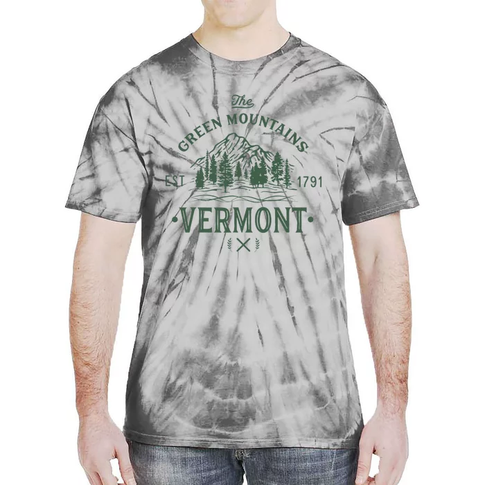 Green Mountains Vermont Vacation Tie-Dye T-Shirt