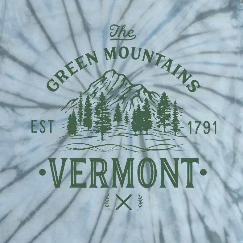 Green Mountains Vermont Vacation Tie-Dye T-Shirt