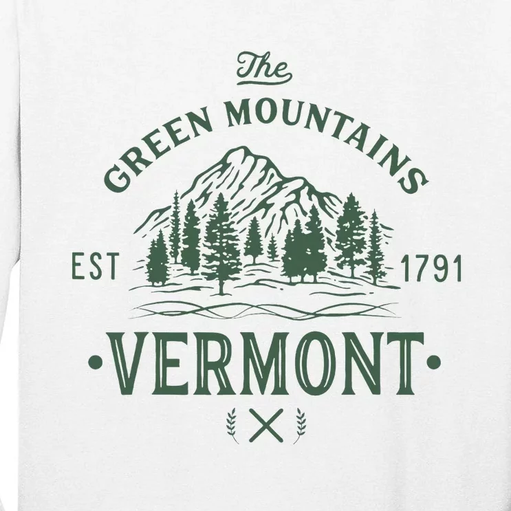 Green Mountains Vermont Vacation Tall Long Sleeve T-Shirt