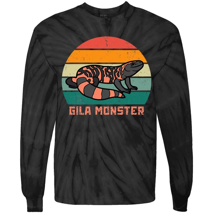 Gila Monster Vintage Sunset Gila Monster Tie-Dye Long Sleeve Shirt