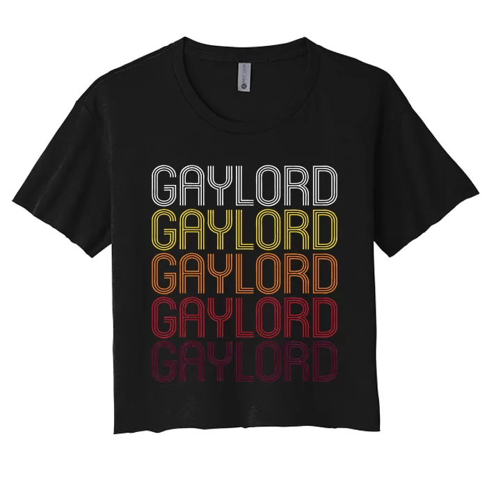 Gaylord Mn Vintage Style Minnesota Women's Crop Top Tee