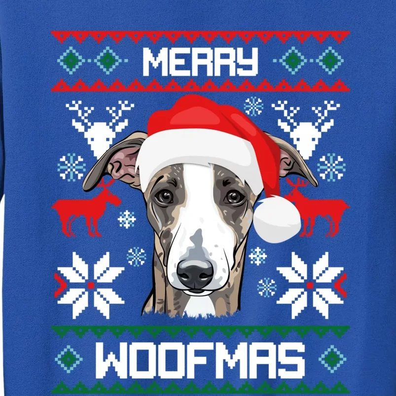 Greyhound Merry Woofmas Gift For Christmas Clothes Xmas Cool Gift Tall Sweatshirt