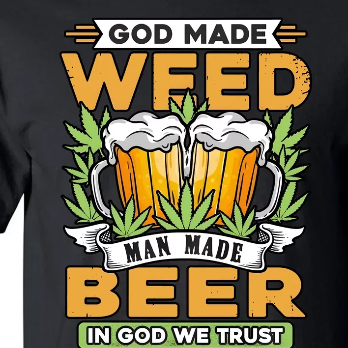 God Made Weeb Man Made Beer Tall T-Shirt