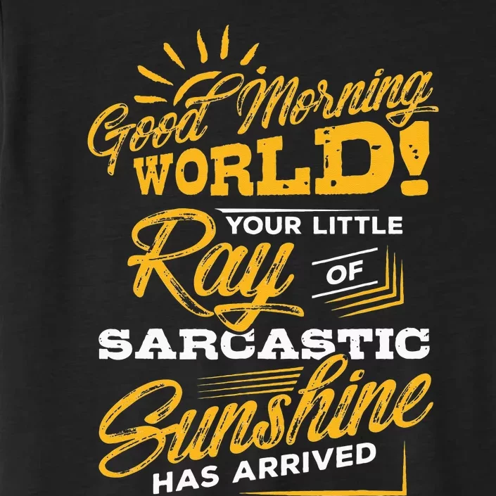 Good Morning World Sarcastic Ray Of Sunshine ChromaSoft Performance T-Shirt