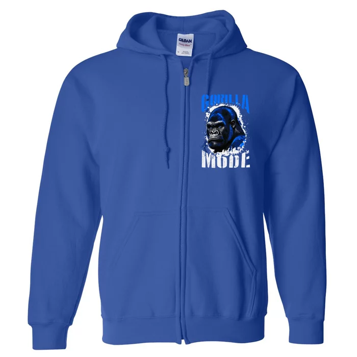 Gorilla Mode Workout Quote Boxing Beast Gym Mma Fighter Gift Full Zip Hoodie