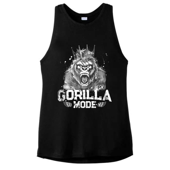 Gorilla Mode Workout Gym Success Fitness King Beast Gift Ladies Tri-Blend Wicking Tank