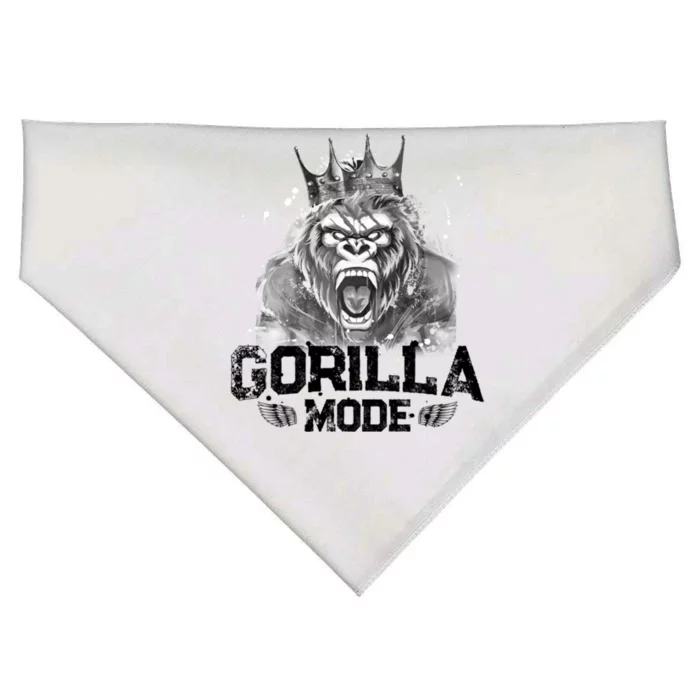 Gorilla Mode Workout Gym Success Fitness King Beast Gift USA-Made Doggie Bandana