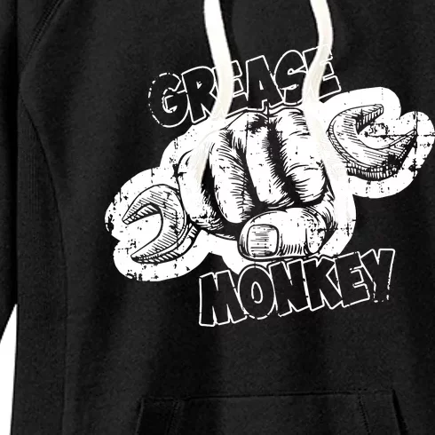 Grease Monkey Wrench Auto Mechanics Women's Fleece Hoodie