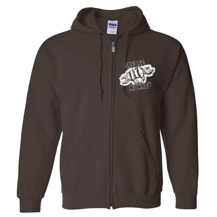 Grease Monkey Wrench Auto Mechanics Full Zip Hoodie