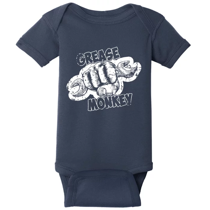 Grease Monkey Wrench Auto Mechanics Baby Bodysuit